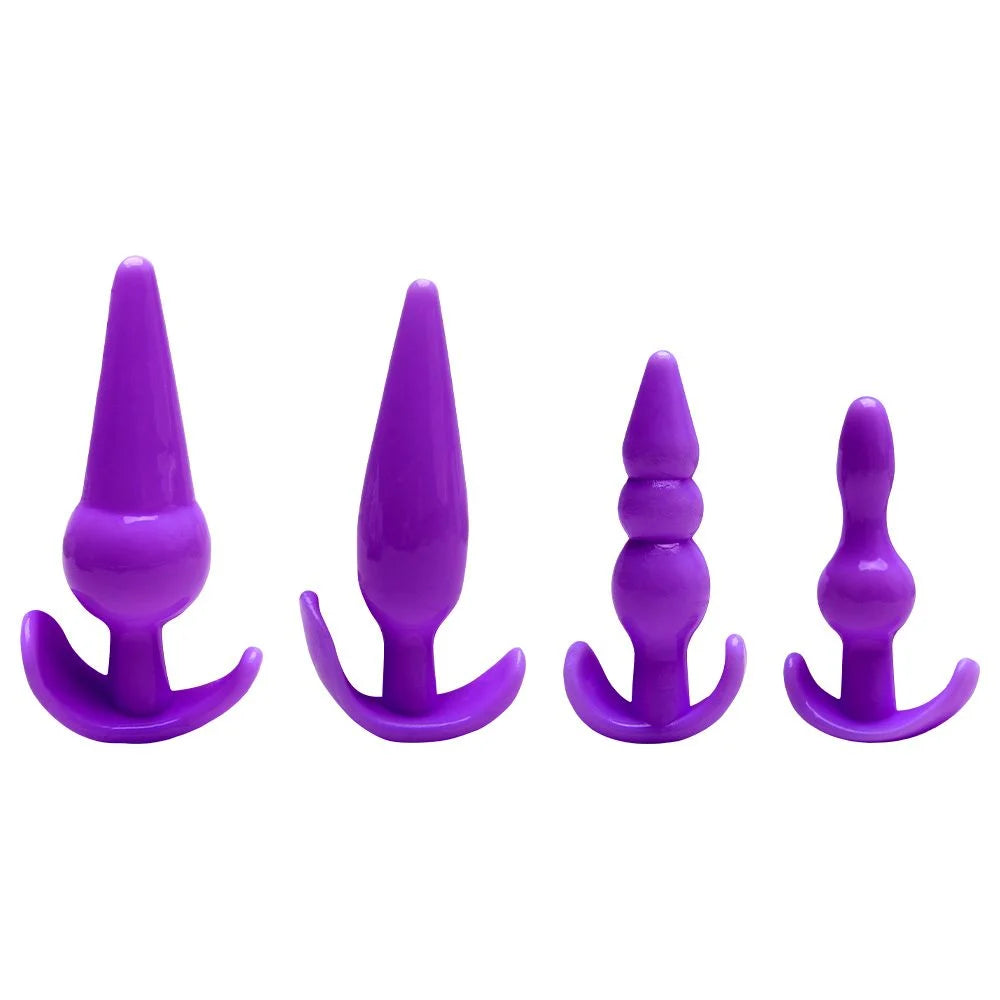 Kit Plug Anal Silicone 4 Unidades Sexy Import