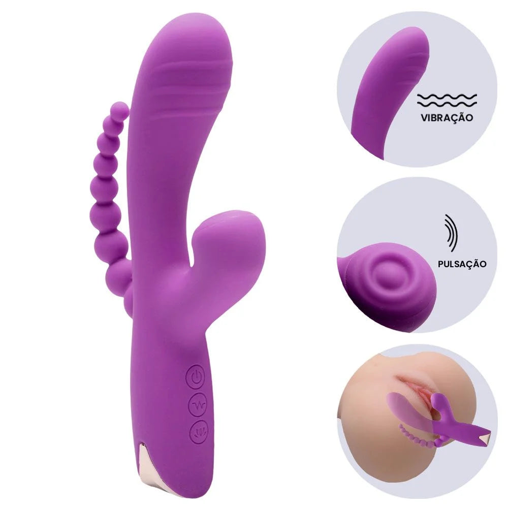 Snappy Bunny Vibrador Ponto G 10 Modos Vipmix