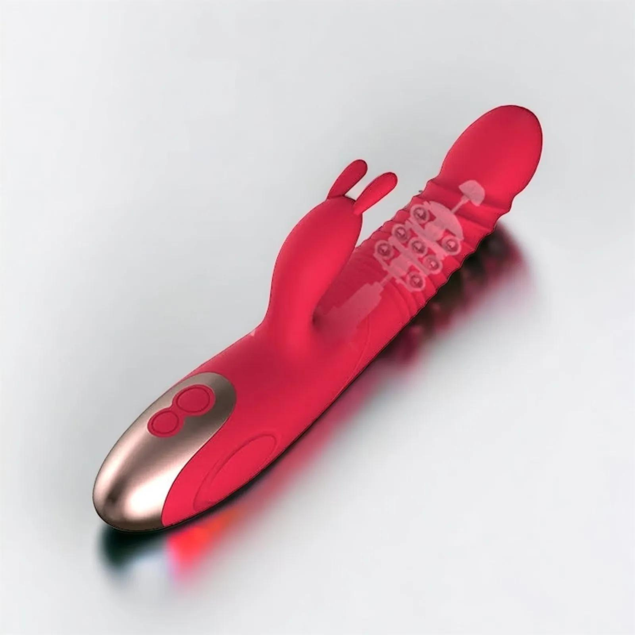 Vibrador Rabbit Rotativo LUXO PURO - Preto