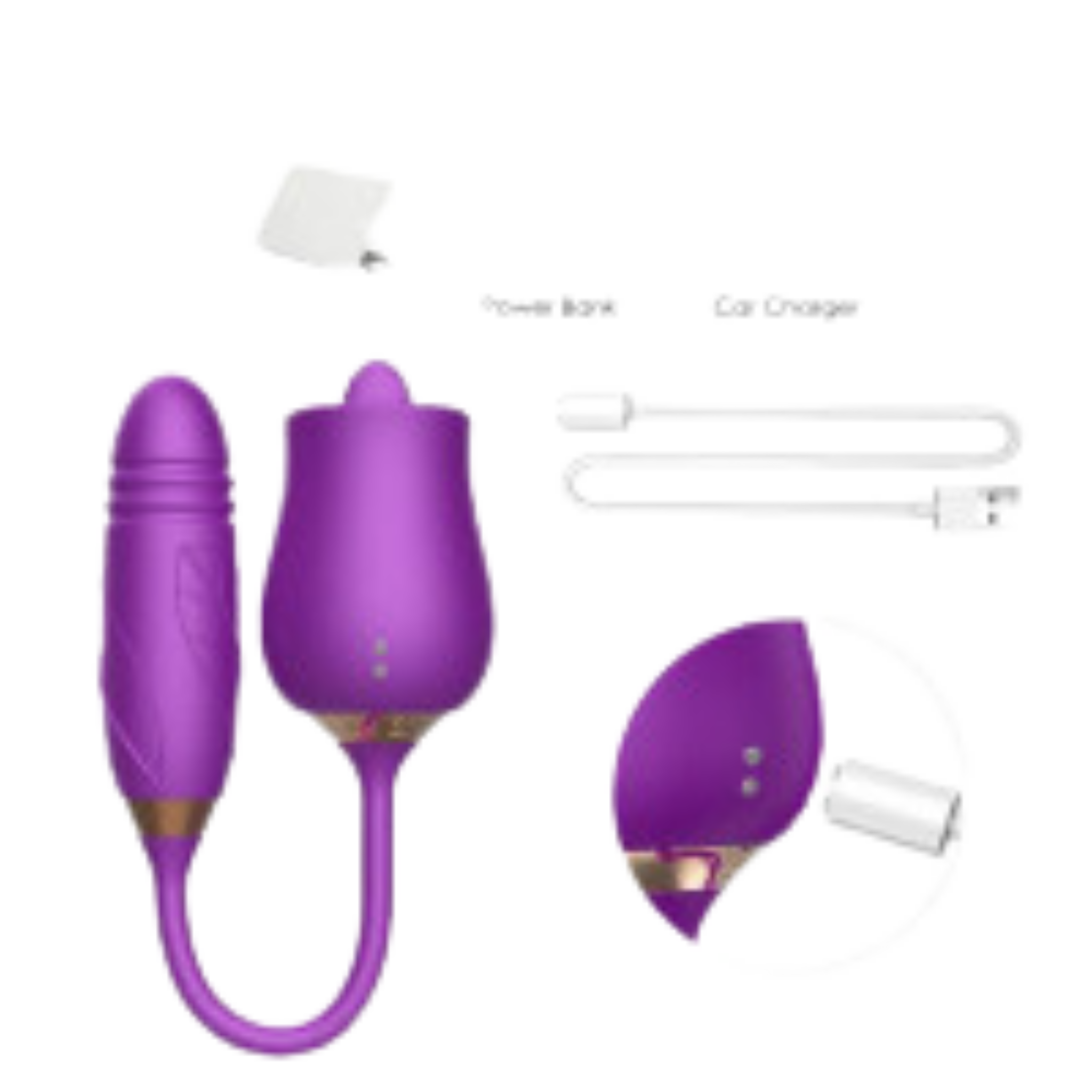 VIBRADOR DUPLO FLEXÍVEL ROSE TWO 10 VIBRAÇÕES VAI E VEM GENERAL IMPORT
