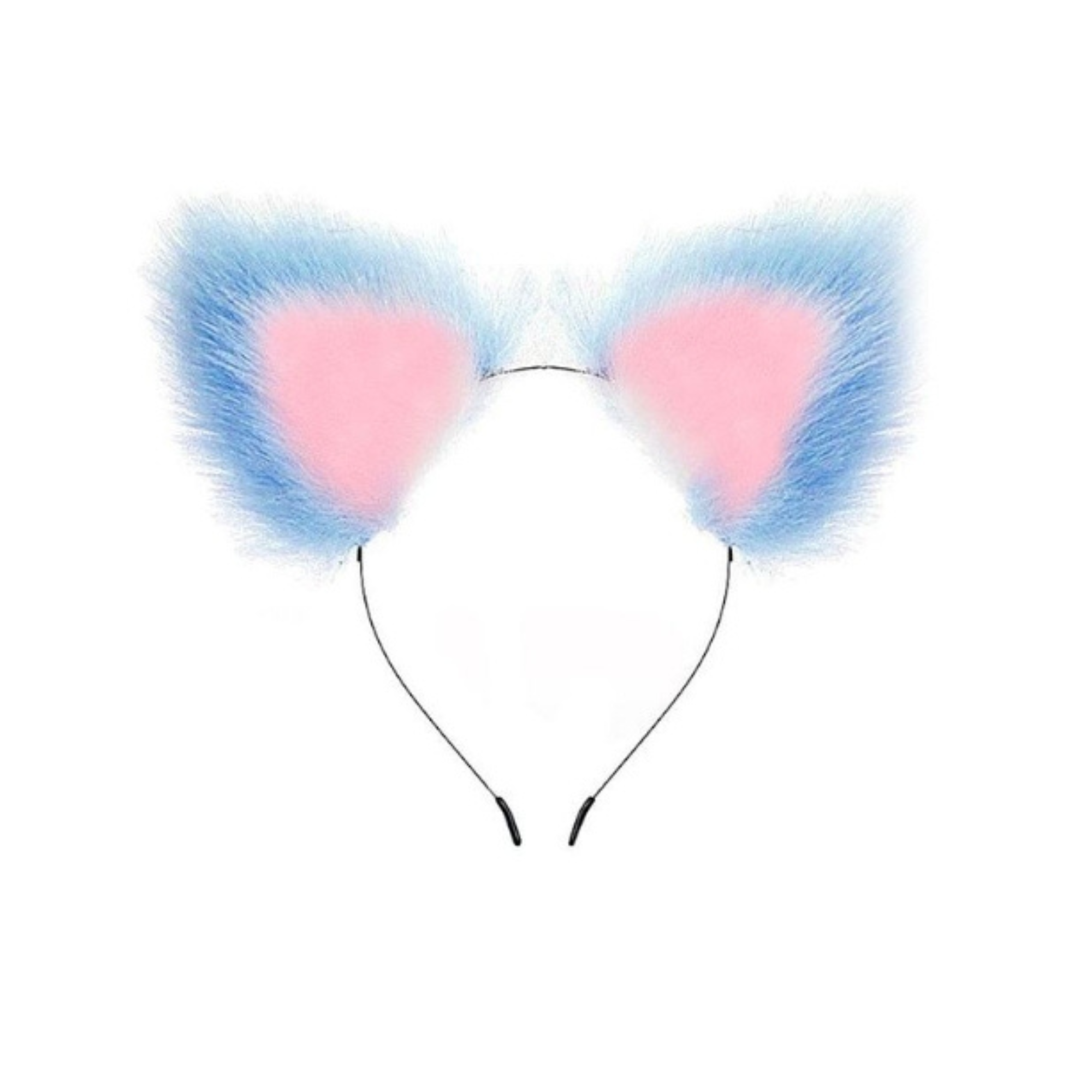 Kit Raposa Bicolor Tiara Grampos Seios Gargantilha Sexy Import