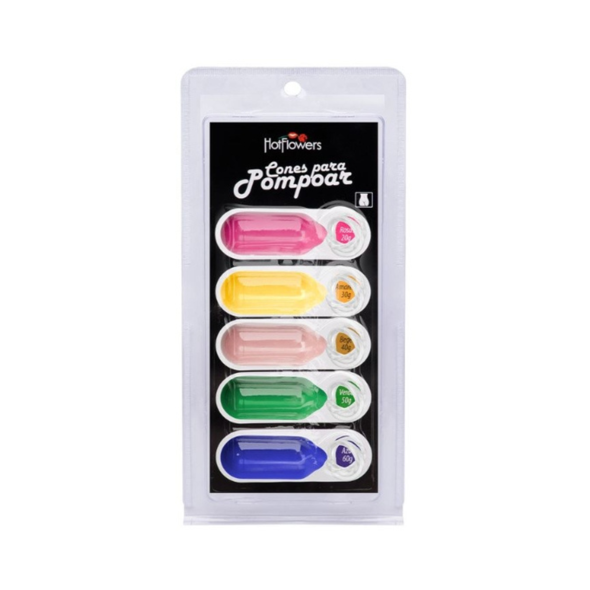 Kit Pompoarismo Com 05 Unidades Hot Flowers