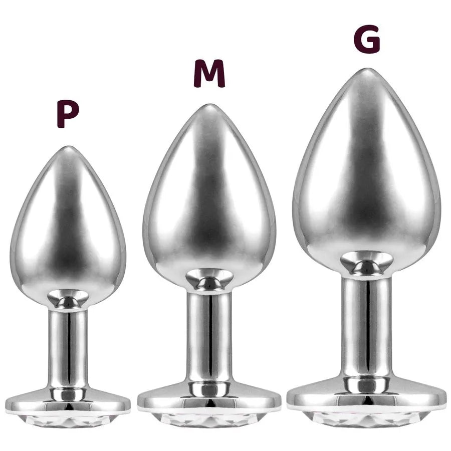 Plug Anal de Aço Inoxidável com Cristal Arredondado Sexy Import