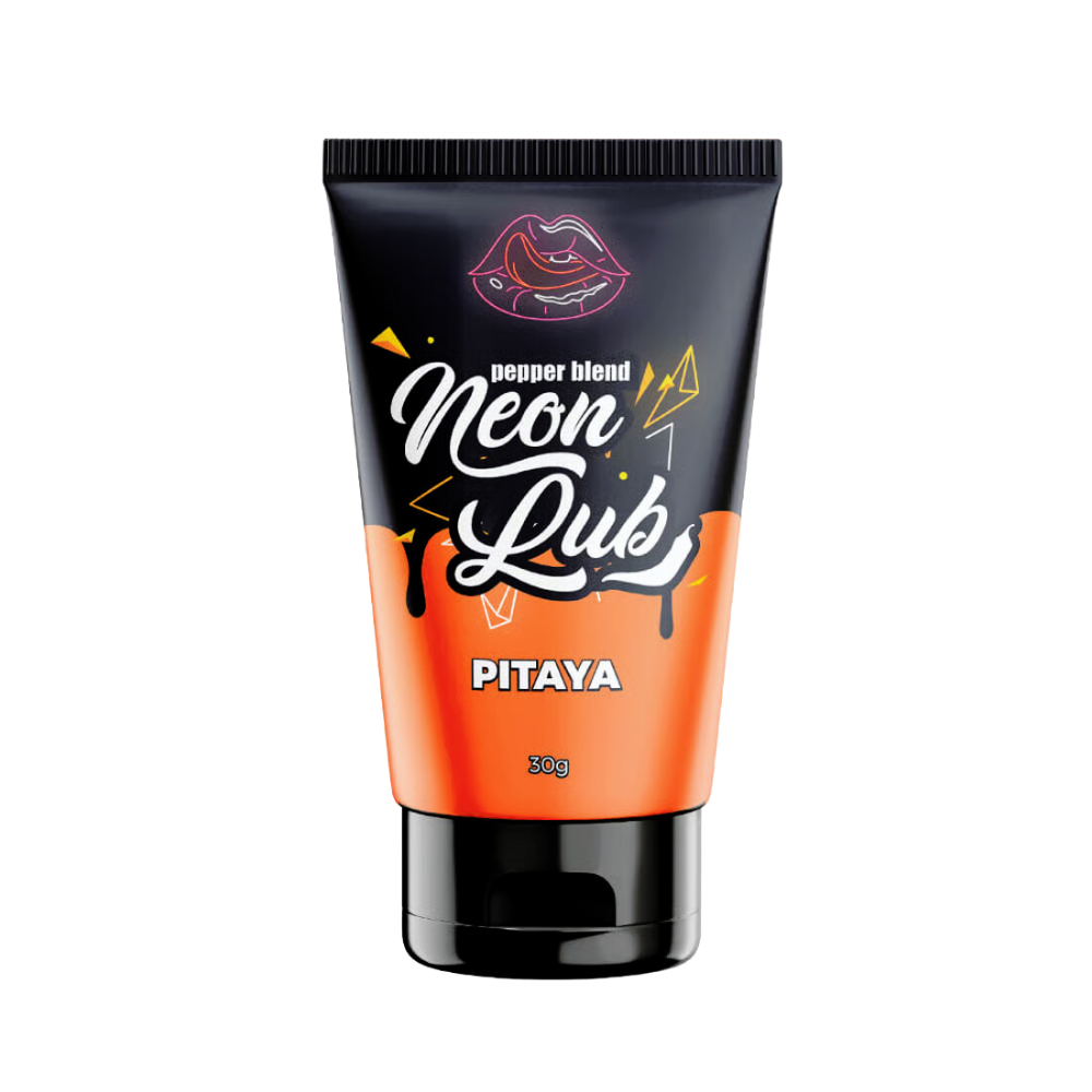 NEON LUB GEL COMESTÍVEL BRILHA EM LUZ NEGRA 30G PEPPER BLEND