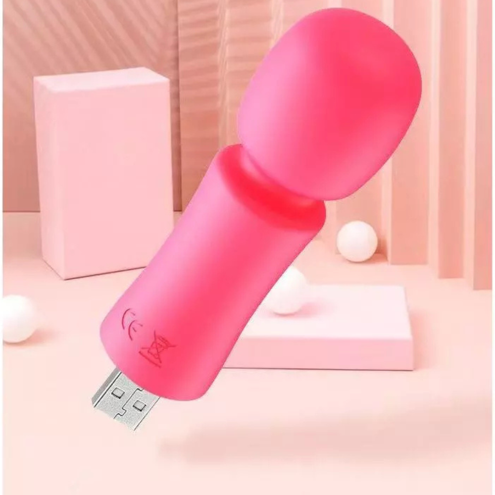 Mini Vibrador Recarregável Massageador corporal Clitóris Varinha Mágica Silicone Textura Estimulado ZDB-PD