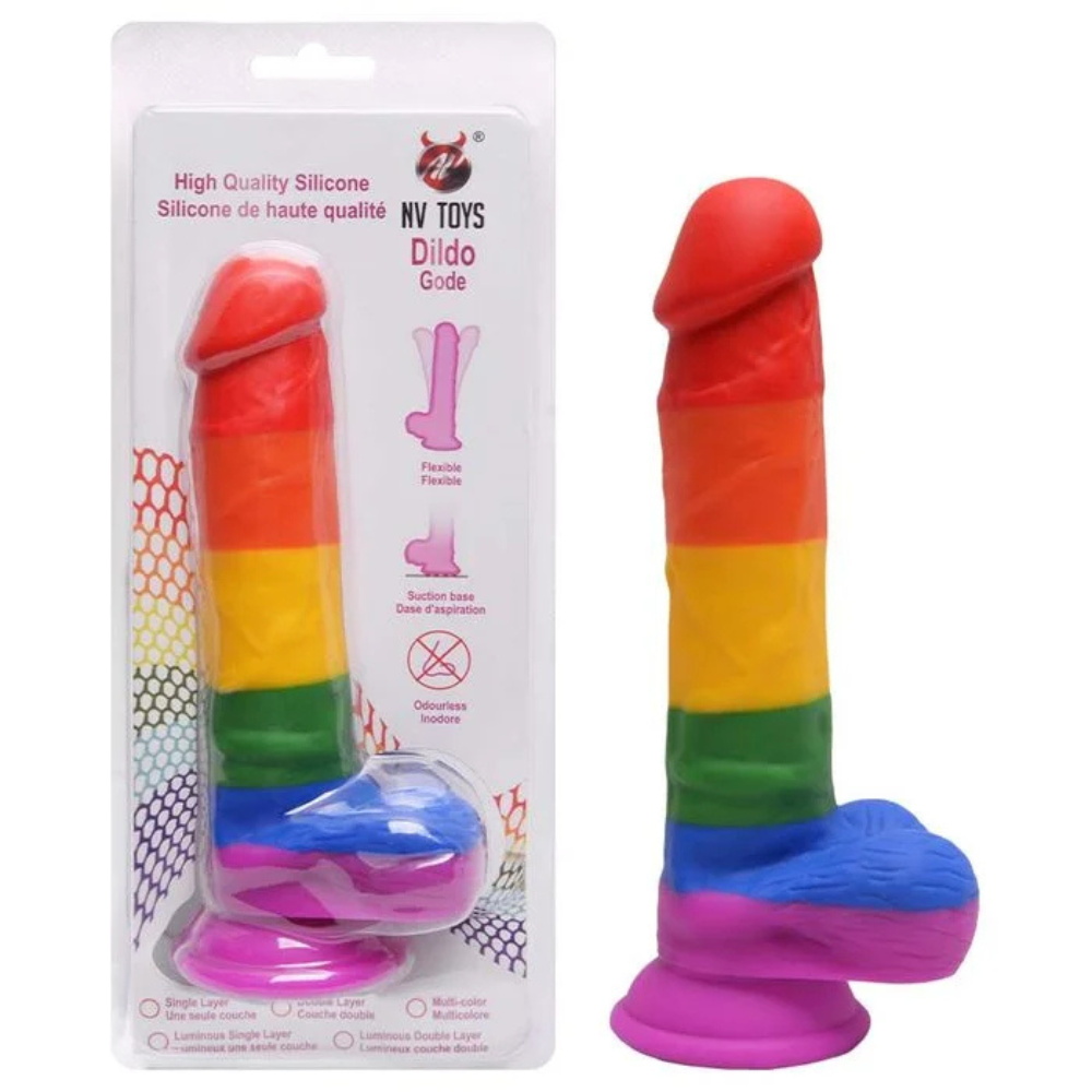 Pênis Realístico Colorido Nv Toys 20 x3,5 cm Vipmix