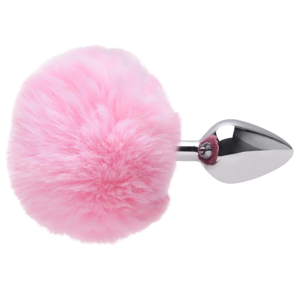 Plug Anal Médio Aço Pompom Coelho Sexy Import