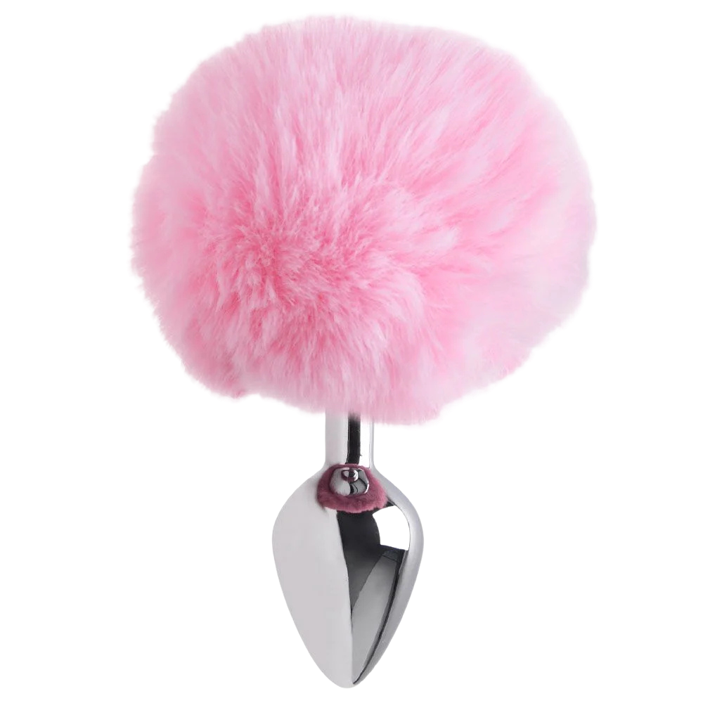 Plug Anal Médio Aço Pompom Coelho Sexy Import