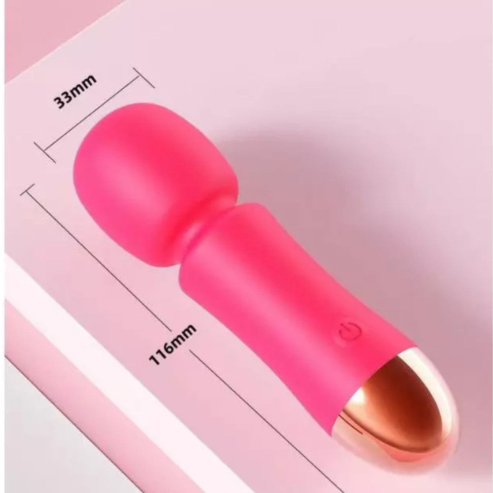 Mini Vibrador Recarregável Massageador corporal Clitóris Varinha Mágica Silicone Textura Estimulado ZDB-PD