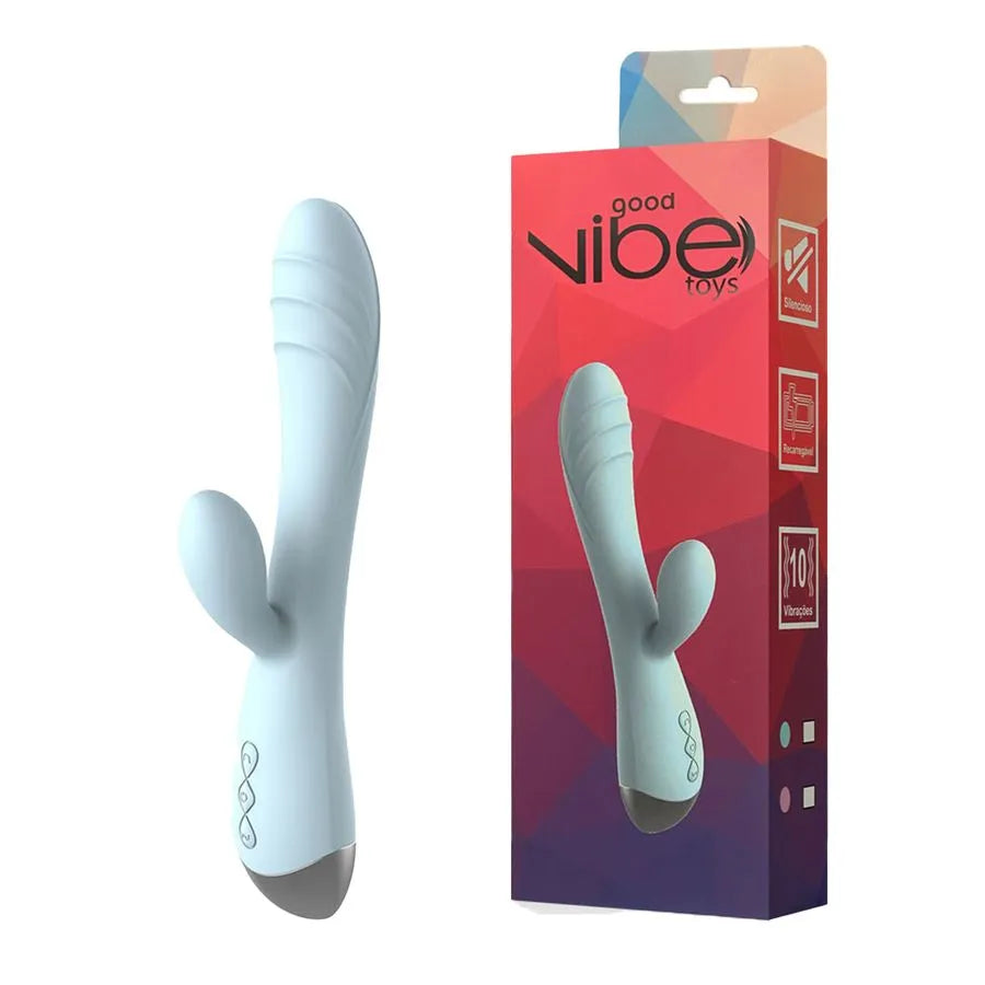 Vibrador Ponto G com Estimulador Clitoriano e 10 Modos de Vibração 3R Import
