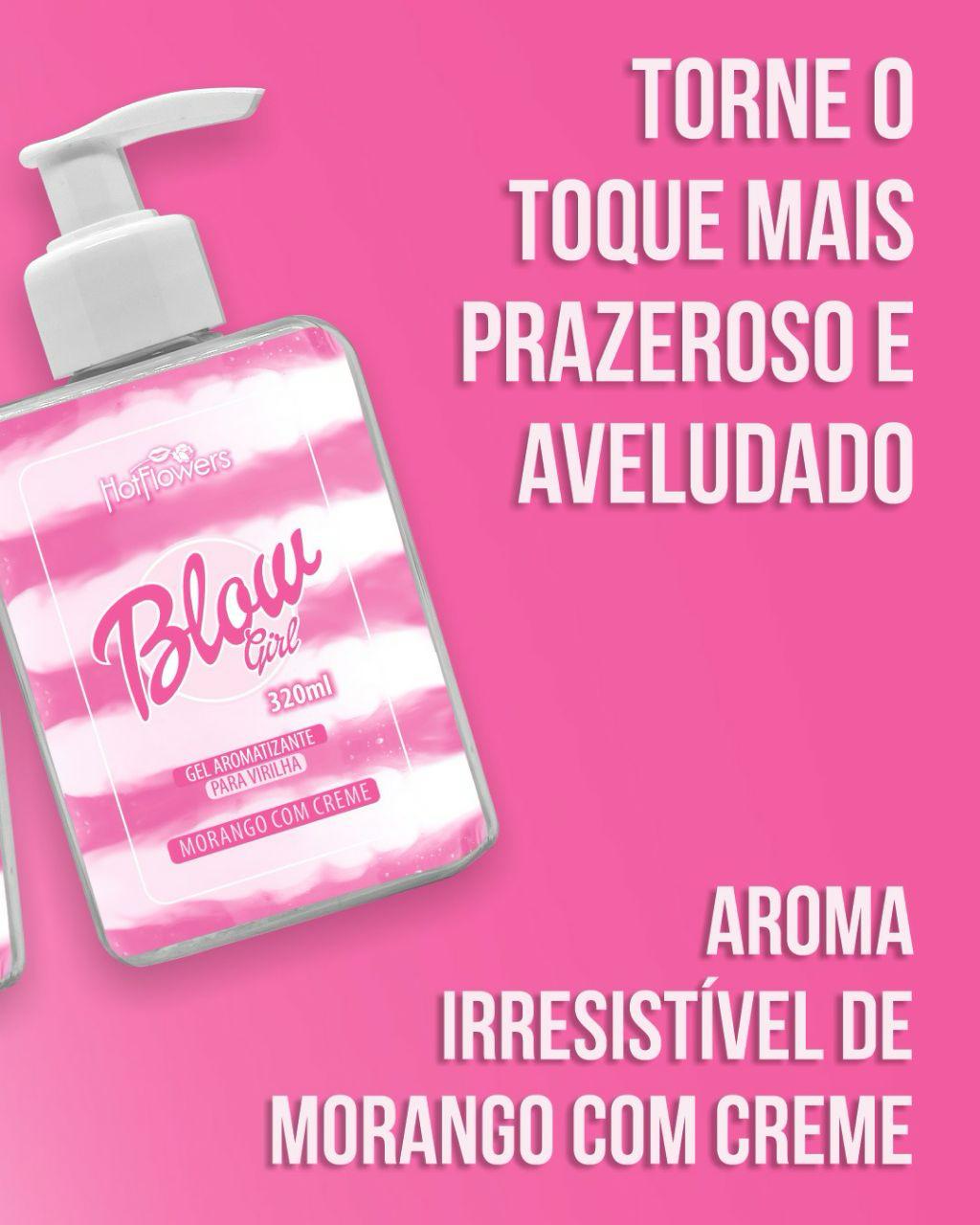 Blow Girl Gel Aromatizante Beijável Para Virilha 320ml Hot Flowers