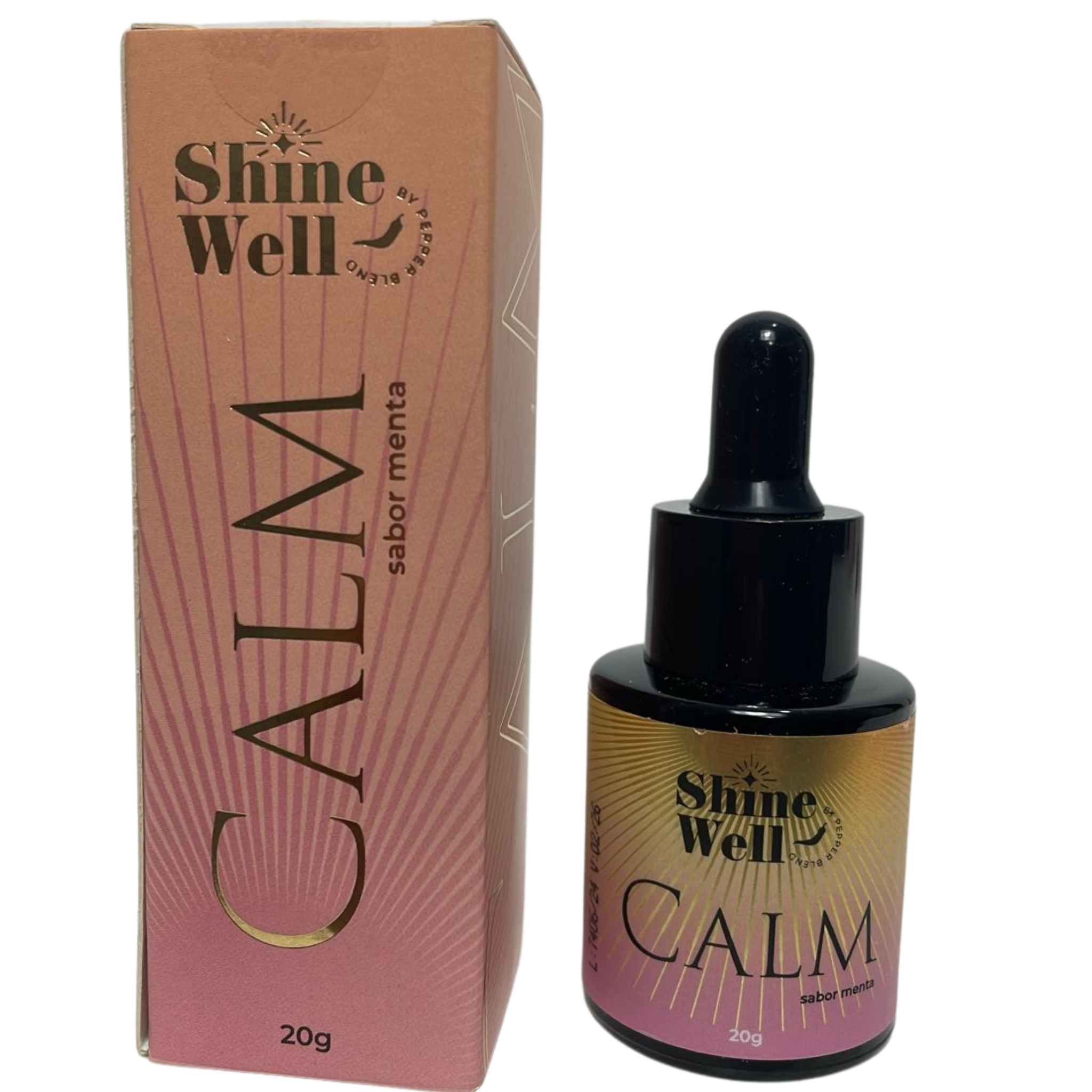Calm Bala Líquida Calmante 20ml Linha Shine Well Pepper Blend